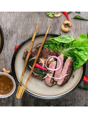 Online Pazar Zeytin Ağacı El Yapımı Tahta Maşa 25 cm Büyük Boy Ahşap Maşa 1 Adet