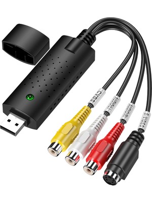 Talent Easycap USB 2.0 Kolay Kap Video Tv DVD Vhs Dvr Yakalama Adaptörü Daha Kolay Kap USB Video Yakalama Cihazı Desteği WIN10 (Yurt Dışından)