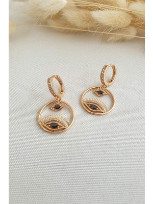 Vita Style Gold Zirkon Taşlı Eyes Küpe