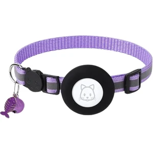 TEKNETSTORE Kedi Tasması Airtag Yuvalı Kilitli Güvenlik Aparatı Airtag Kılıfı ve Zil Boyun Tasması Gps