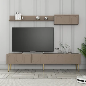 Variant Mobilya Variant Lyon Duvar Raflı Tv Ünitesi - Atlas / Altın