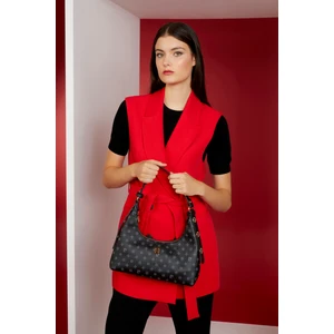 Pierre Cardin Kadın Siyah Monogram Kol  Çantası 05PO22K1596-MN S