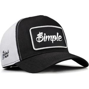 Black Börk V2 Trucker Simple - 2 Kod Logolu Unisex Siyah-Beyaz Cordura Kumaş Şapka (Cap)