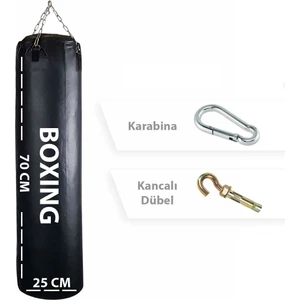 Spor Byfit 70 cm x 25 cm Hazır Dolu Boks Kum Torbası + Tavan Askı Kancası