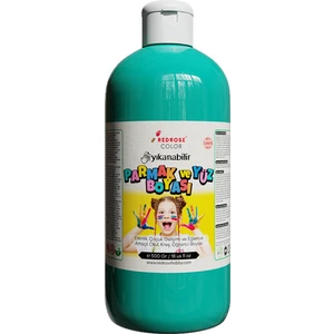 Red Rose Color Turkuaz Parmak Boyası 500GR Yıkanabilir, En-71 Sertifikalı, Toksik Içermez, Çocuk Okul Kreş Için