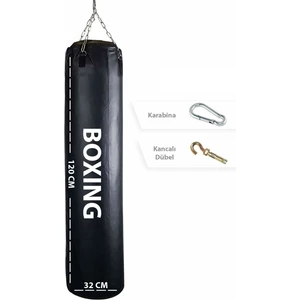 Spor Byfit 120 cm x 35 cm Hazır Dolu Boks Kum Torbası + Tavan Askı Kancası