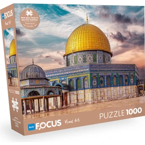 Blue Focus 1000 Parça Puzzle Kubbetü’s-Sahre Kudüs Eğlenceli Zihinsel Zorluk Kaliteli Karton