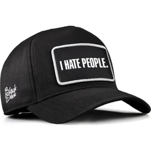 Black Börk V2 Baseball I Hate People - 2 Kod Logolu Unisex Siyah Cordura Kumaş Şapka (Cap)