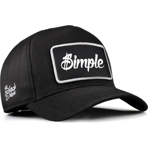 V2 Baseball Simple - 2 Kod Logolu Unisex Siyah Cordura Kumaş Şapka (Cap)