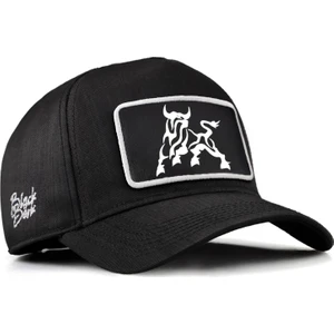 V2 Baseball Boğa - 2 Kod Logolu Unisex Siyah Cordura Kumaş Şapka (Cap)
