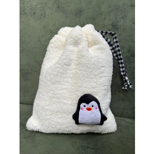 Sumicorn Design Sevimli Peluş Pötikareli Astarlı,büzgülü,ipli,düzenleyici Kese,makyaj Çantası