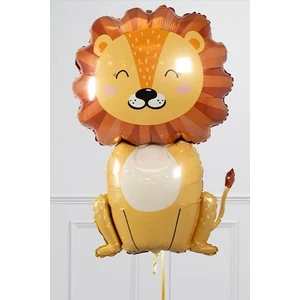 Sevimli Aslan Büyük Folyo Balon Safari Temalı Doğum Günü Balonları