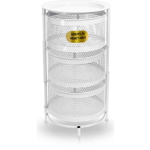 Merisa Home Salda 3 Bölmeli Sebzelik Beyaz D-6002W
