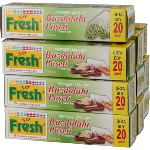 Sa Fresh Orta Boy Buzdolabı Poşeti 20'li 10 Paket