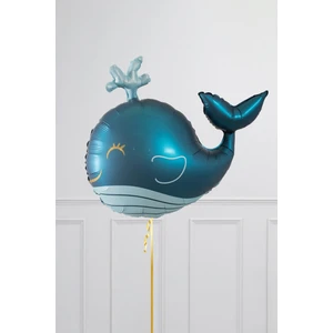 Koyu Mavi Balina Şekilli Folyo Balon