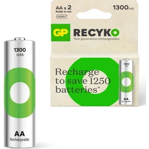 Şarjlı Pil Aa Kalem 1300MAH Ni-Mh (2 Adet) Gp Recyko GP130AAH
