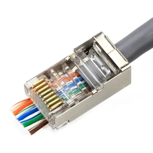 Hq Speed Ez RJ45 Metal Cat6 Yeni Nesil Delikli Jack Konnektör ( 100 Adet)