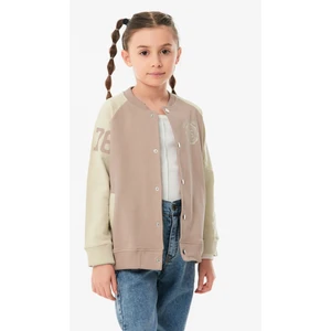 Baskılı Dik Yaka Kız Çocuk Kolej Ceket