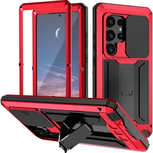 Samsung Galaxy S24 Ultra Pc+Silikon+Metal Arka Kapak (Yurt Dışından)
