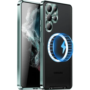 Samsung Galaxy S24 Ultra Manyetik Kılıf Metal Çerçeve Mat Telefon Kapağı (Yurt Dışından)