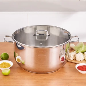 Grace İndüksiyon Tabanlı Çelik Tencere 34 cm 15.7 Litre