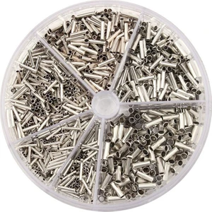 1900 Adet 0.5-2.5mm2 Yalıtımlı Bakır Sıkma Tel Konnektör Kablosu Uç Terminali Seti Seti (Yurt Dışından)