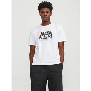 Jack & Jones Jcomap Logo Erkek Beyaz T-Shirt 12252376-White