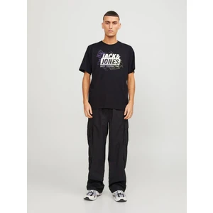 Jack & Jones Jcomap Logo Erkek Siyah T-Shirt 12252376-Black