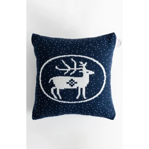 Koza Home Destino Mavi Yeni Yıl Yılbaşı Geyik Desenli Kare Kırlent Kılıfı 45 x 45 cm 2027
