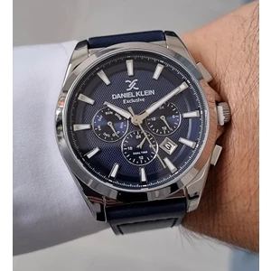 Daniel Klein Lacivert Deri Kayışlı Fonksiyonları Aktif Takvimli Erkek Kol Saati