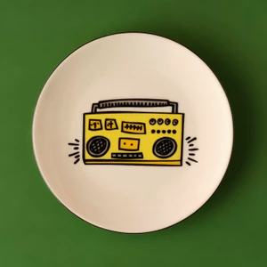 Bella Maison Keith Haring Fun Porselen Pasta Tabağı Sarı (19 Cm)
