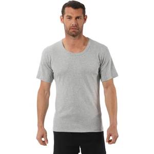 Özkan Underwear 0115 Erkek Ribana Pamuklu Esnek Rahat Geniş Yaka Kısa Kollu Fanila Tişört