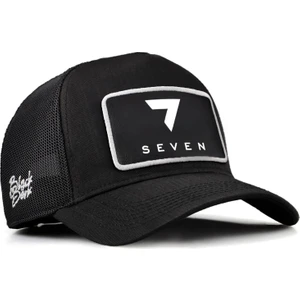 V2 Trucker 7 Seven - 2 Kod Logolu Siyah Cordura Kumaş Şapka (Cap)