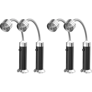 4 Paket Barbekü Mangal Lambası Manyetik 360 Derece Ayarlanabilir Barbekü Işığı Hava Koşullarına Dayanıklı Açık Mangal Işıkları (Yurt Dışından)