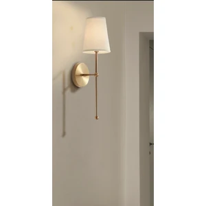 Pilli Aplik Esktme Gold Sarı Kremabajur