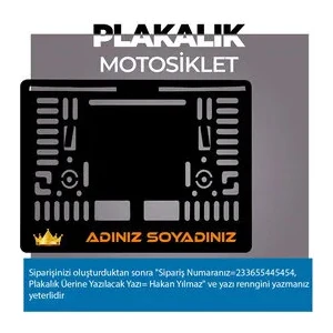 Kişiye Özel Motosiklet Plakalık - Isme Özel Motor Plakalık