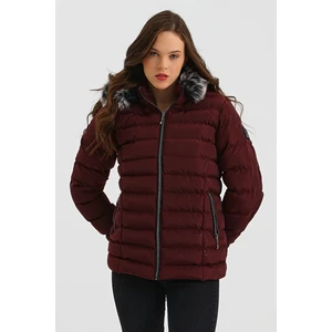 One Magoa Kadın Bordo Kısa Mont