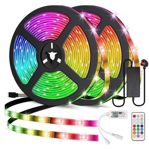 Şerit LED Adaptör +  Kumandalı Rgb Şerit LED 5+5 10M