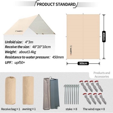 Madfox Oem Tarp 4x3 mt [ Güneş ve Rüzgar Koruma Brandası ] Fiyatı
