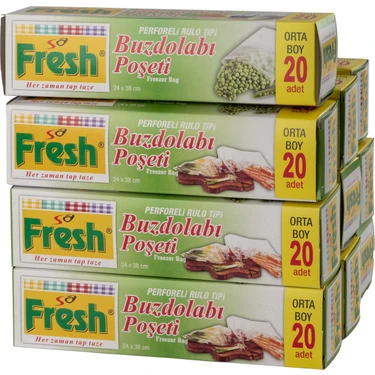 Sa Fresh Orta Boy Buzdolabı Poşeti 20'li 10