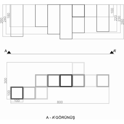 Voxlamplighting 10X10 -10 Adet Bitişik Sıva Üstü Armatür