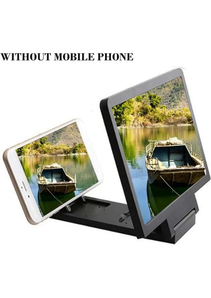 Beyaz Stil 7 Inç 3D Cep Telefonu Ekran Amplifikatörü Katlanabilir ve Taşınabilir Telefon Tutucu Evrensel Akıllı Telefon Ince Büyüteç Ekranı (Yurt Dışından)
