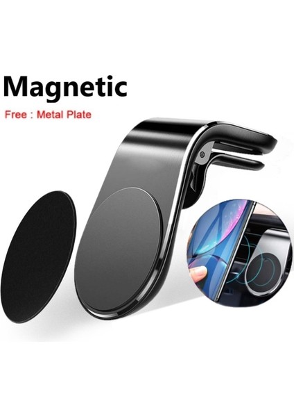 Bir Stil L Şekli Araba Manyetik Tutucu Telefon Standı Mıknatıs Cep Telefonu Braketi Araba Manyetik Tutucu Telefon Için iPhone 12 Pro Max Samsung (Yurt Dışından) fırsatları
