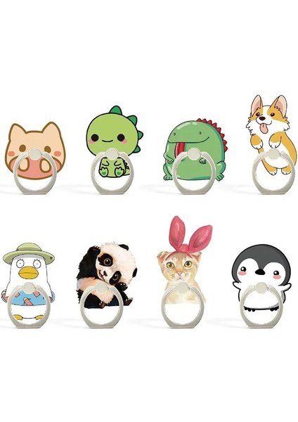 No.8 Stili 8 Stiller Sevimli Panda Köpek Hayvanlar Telefon Tutucu Yüzük Cep Telefonu Standı Çerezler Parmak Telefon Zil Tutucu Desteği Celular (Yurt Dışından) modelleri