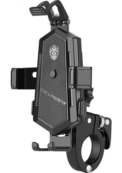 Gümüş Dikiz Stili 360 Derece Dönebilen Bisiklet Cep Telefonu Tutucu Motosiklet Metal Telefon Standı Dağ Bisikleti Gidon Telefon Navigasyon Desteği (Yurt Dışından) indirimleri