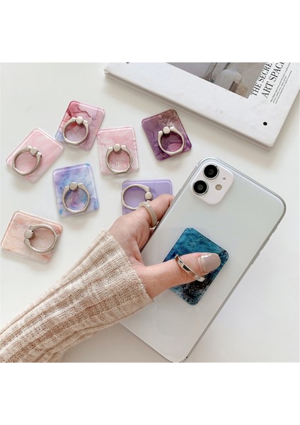 K Tarzı Parlak Popüler Pembe Marlbe Genişleyen Telefon Standı Kavrama Konuşma Parmak Rring Desteği iPhone Için Düşme Önleyici Katlanabilir Telefon Tutucu (Yurt Dışından)