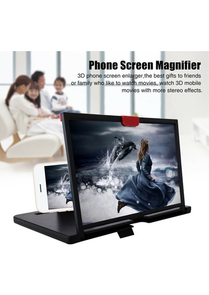 Beyaz 12 Inç Stili Inç 3D Cep Telefonu Ekran Projeksiyon Amplifikatörü Akıllı Telefon Masaüstü Braketi Evrensel Cep Telefonu Ekran Büyüteç Tutacağı (Yurt Dışından) indirimleri