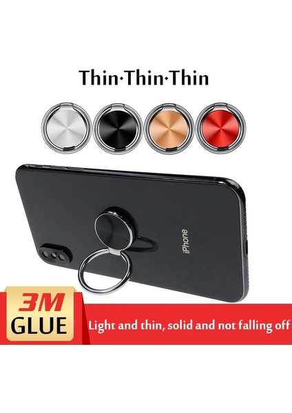 Kırmızı--Damla Tarzı T Derece Döndürme Tutucu Parmak Yüzük Cep Telefonu Standı Tutucu iPhone x 7 Xs Max Case 6 Tüm Akıllı Araç Telefonu Tutucu 8 (Yurt Dışından) fırsatları