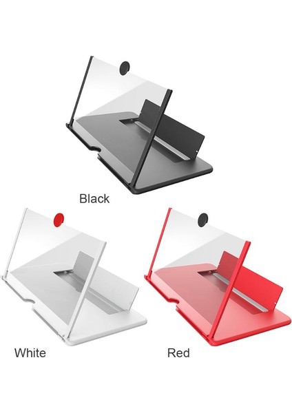 Beyaz Stil Katlanır Cep Telefonu Ekran Büyüteç Büyütülmüş 3D Cep Telefonu Ekran Büyüteç Radyasyon Hd Video Amplifikatör Telefon Standı (Yurt Dışından) fırsatları