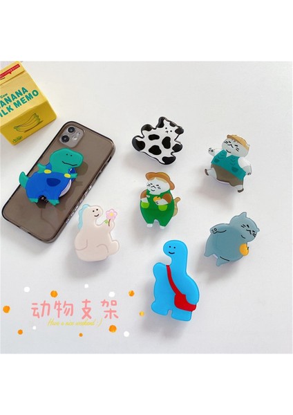 A8 Stili Evrensel Sevimli Ins Ayı Tavşan Düzensiz Katlanabilir Stand Tutucu iPhone Redmi Huawei Samsung Için Cep Telefonu Braketini Genişletiyor (Yurt Dışından) fırsatları